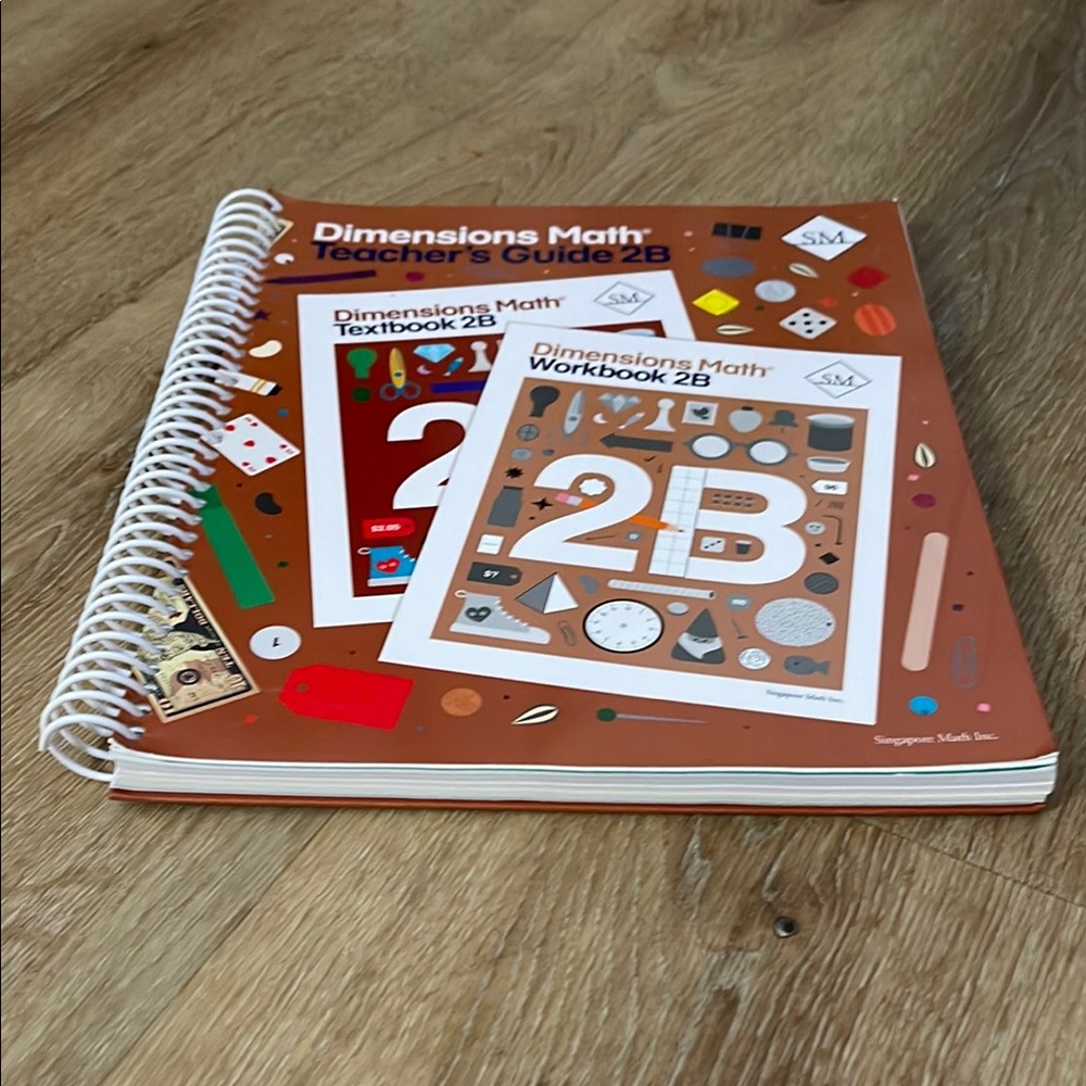 Orange and Red Dimensions Math Workbook - Picture 2 of 7